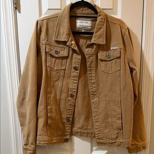 Liquor N Poker  Tan Denim Jacket